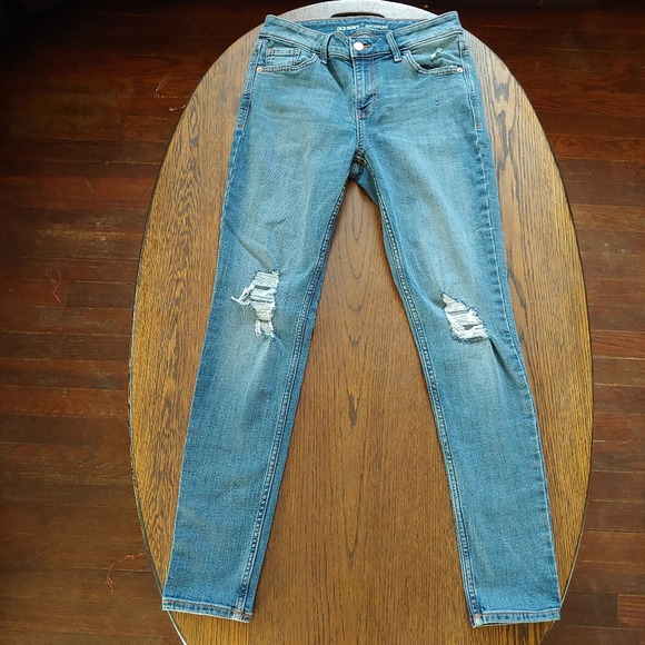 Old Navy Rockstar Mr.Rock Suzie Distressed Mid Rise Skinny Jeans Size Women's 4 - Picture 2 of 11